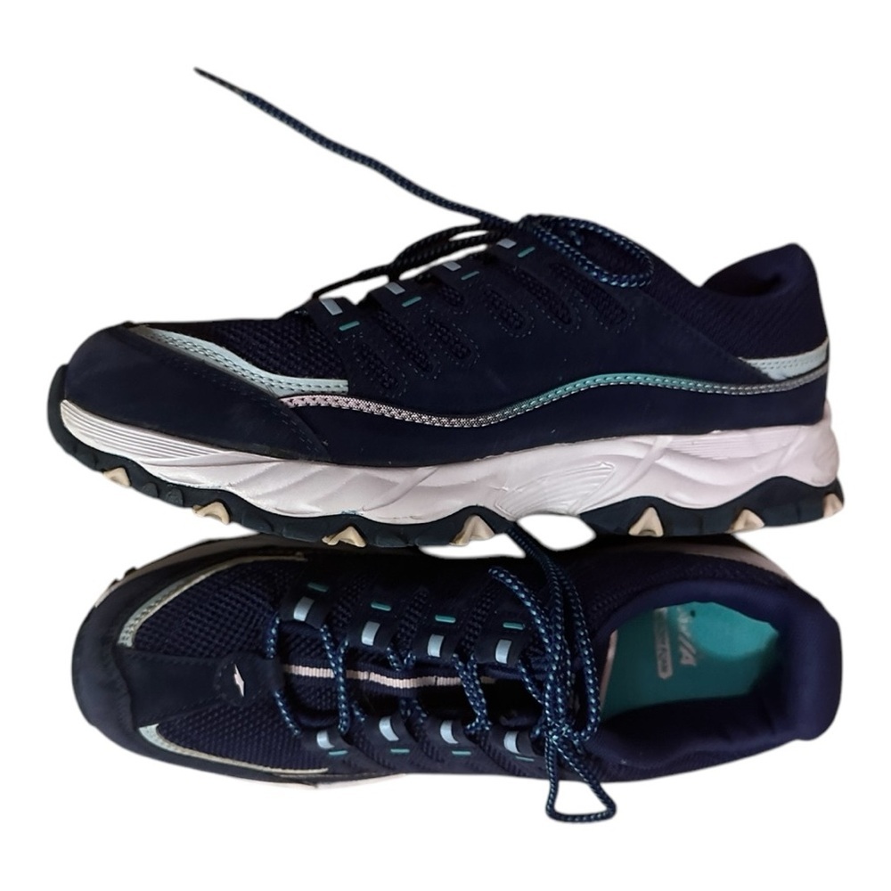 AVIA Memory Foam Women's Blue & White &Light Green  Athletic Sneaker Size 11 - Picture 3 of 9